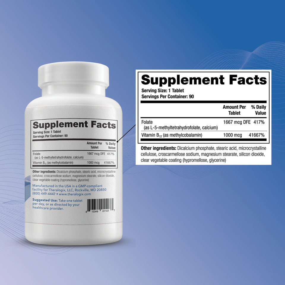 A methylated folate and vitamin B12 supplement designed to provide nutrient support during methotrexate therapy.*