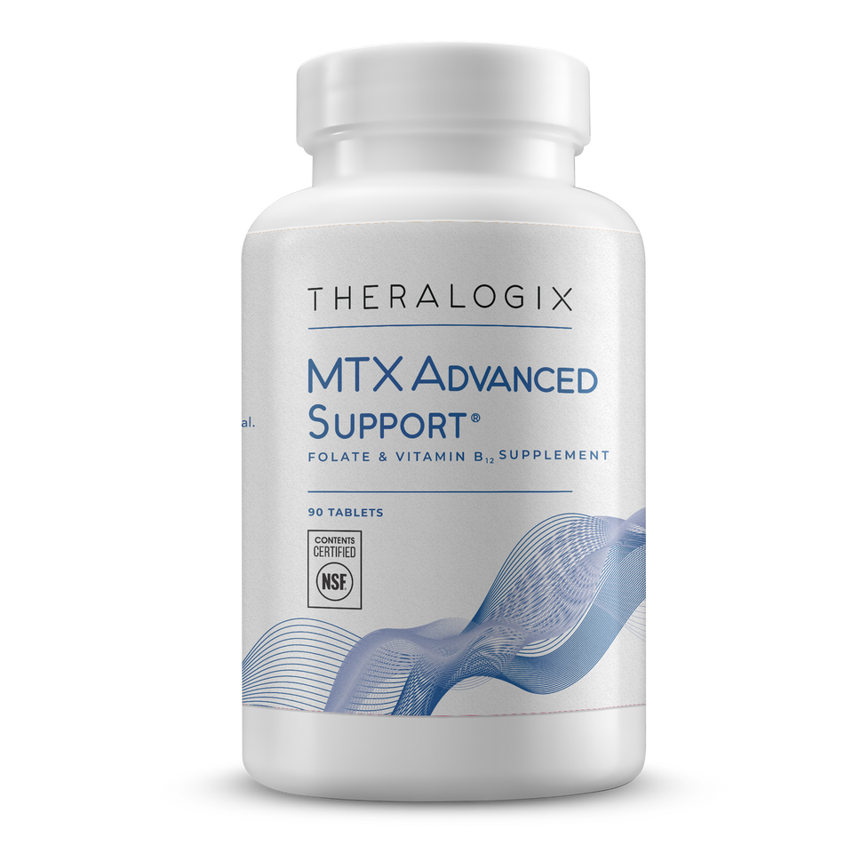 MTX Advanced Support Folate & Vitamin B12 Supplement contains a formulation Independently tested and certified by NSF, in a cGMP registered facility.