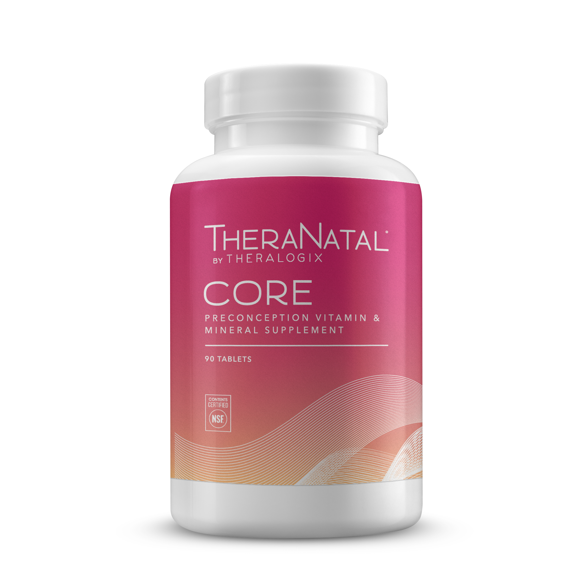 Physician fertility specialist recommended TheraNatal Core provides the essential nutrients for fertility health (preconception) and early pregnancy with higher vitamin D, lower iron, and methylated folate. TheraNatal Core fertility multi-vitamins for any woman trying to conceive.