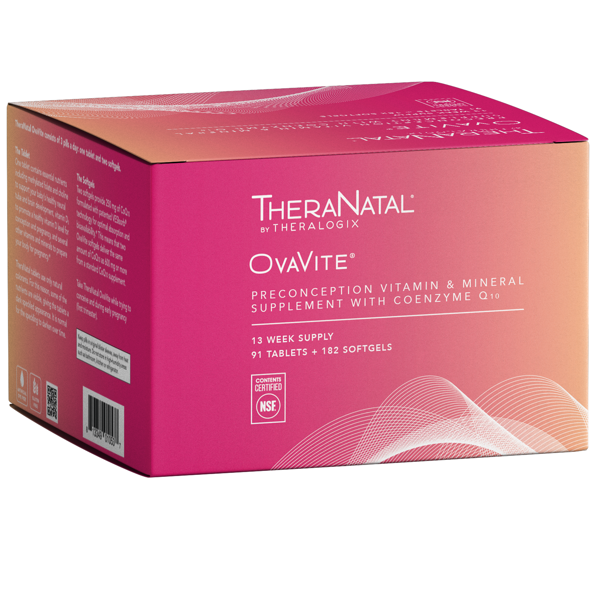 Fertility specialist physician recommended TheraNatal OvaVite includes the necessary vitamins and nutrients (including CoQ10) to improve egg quality.* As egg quality is important to fertility with women looking to conceive in their mid-30s and beyond, they may want to consider TheraNatal OvaVite.