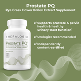 Physician recommended Prostate PQ pollen extract supplement contains quercetin, a natural antioxidant and anti-inflammatory found in onions, apples, red wine, and green tea.