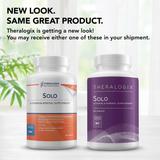 Solo Multivitamin and Supplement tablets contain a full range of vitamins and minerals, including 2,000 IU of vitamin D3 and other important nutrients. Solo does not contain iron.