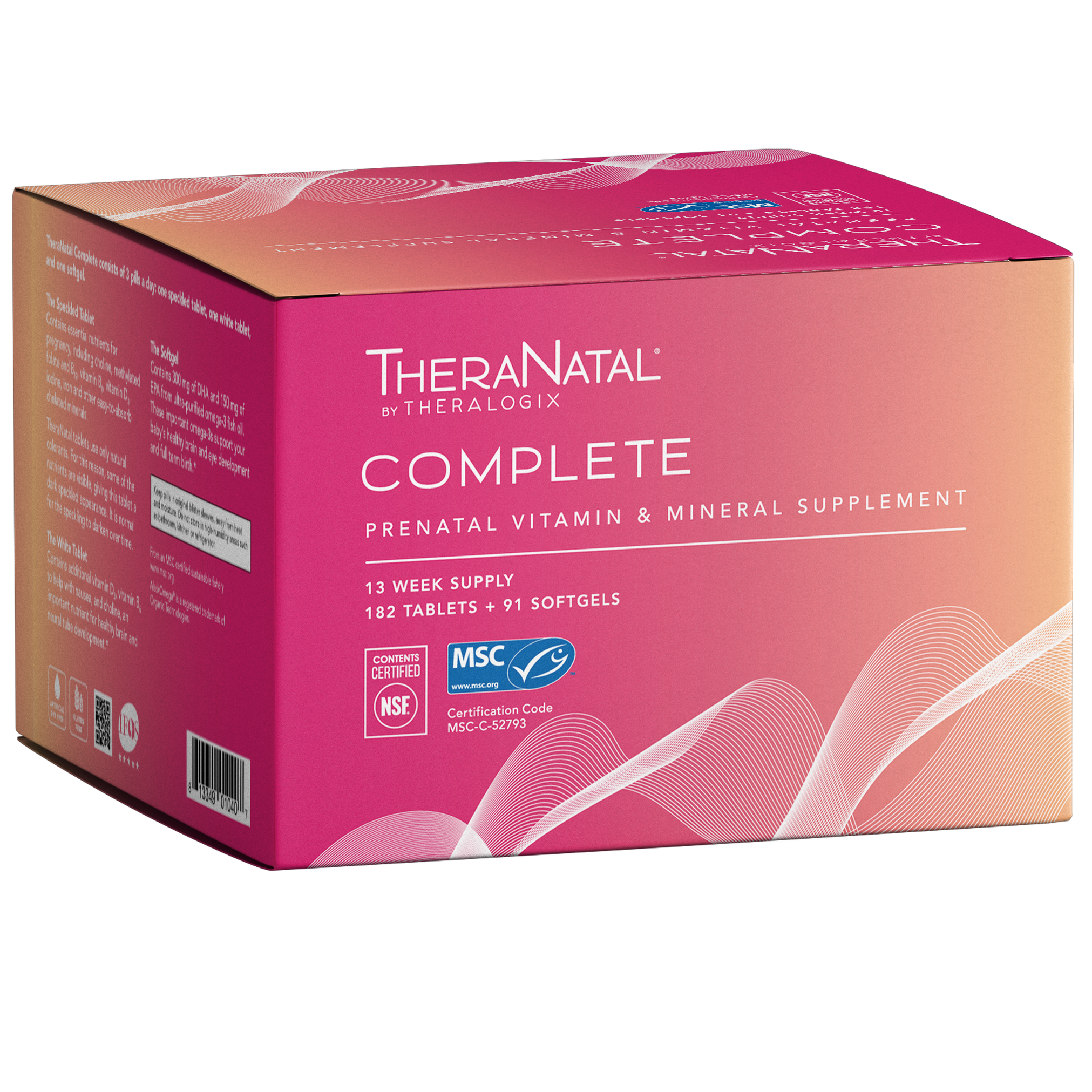 Physician recommended TheraNatal Complete supports a healthy pregnancy and your baby's brain development*.