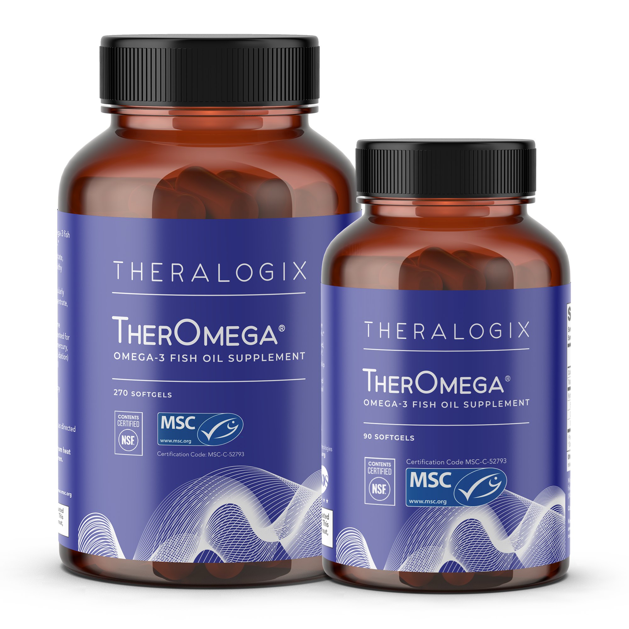 TherOmega is a highly purified omega-3 fish oil supplement, sourced from 100% sustainable, wild-caught Alaska Pollock from the Gulf of Alaska and the Bering Sea.